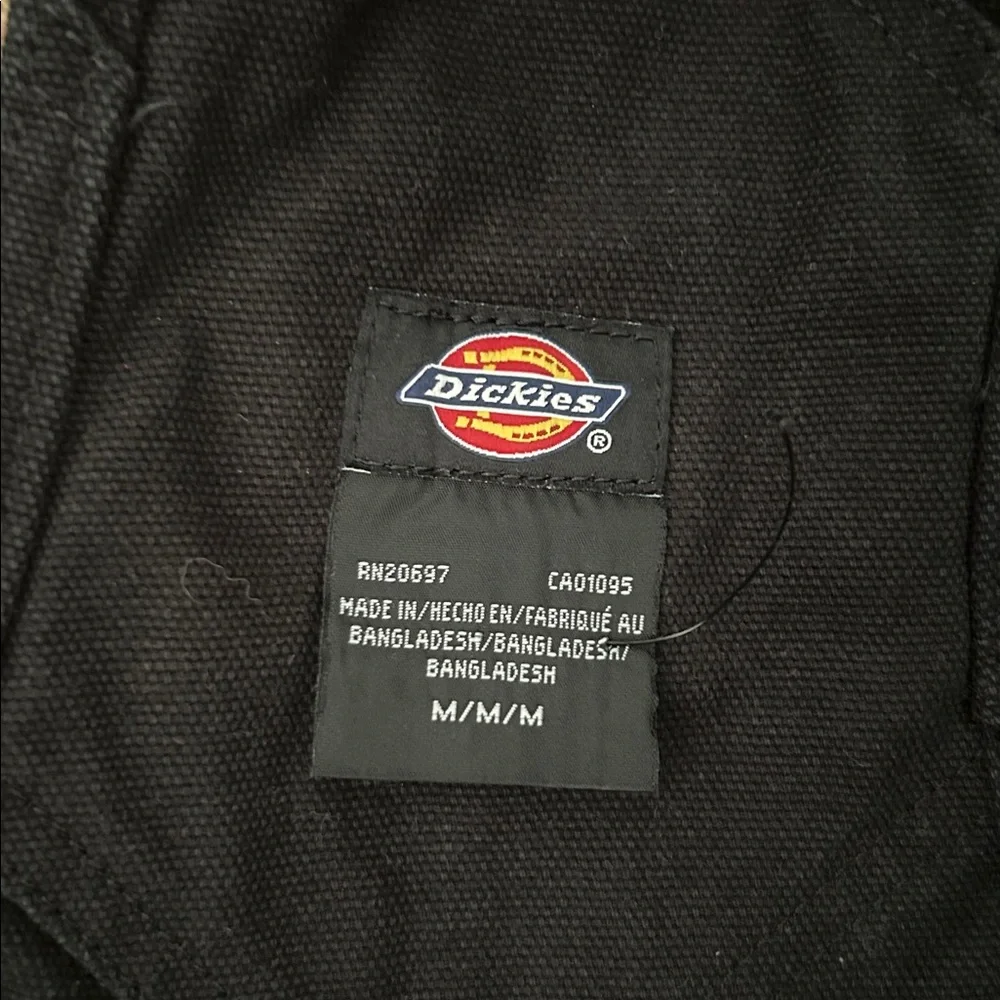 Dickies Black Short Overalls with adorable Kitty Cat Iron On - Picture 3 of 4